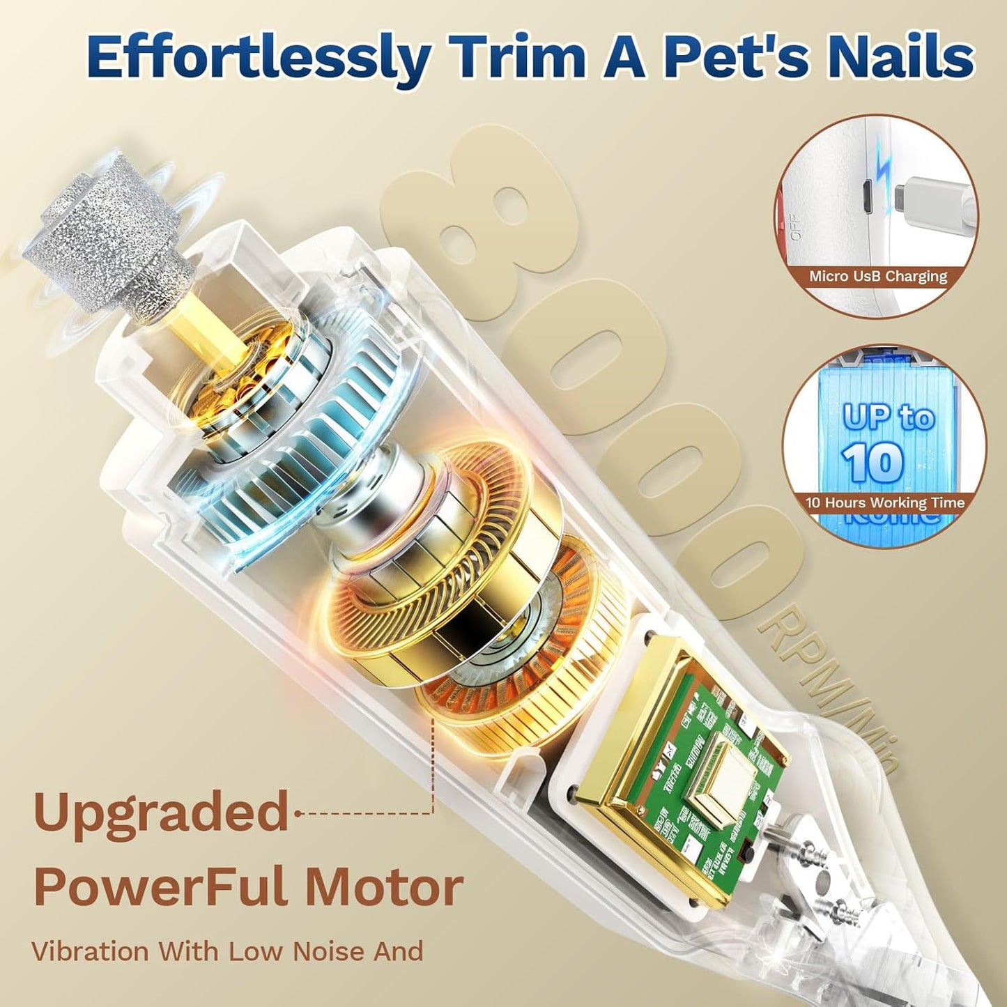 2-in-1 LED Pet Nail Trimmer for Dogs & Cats