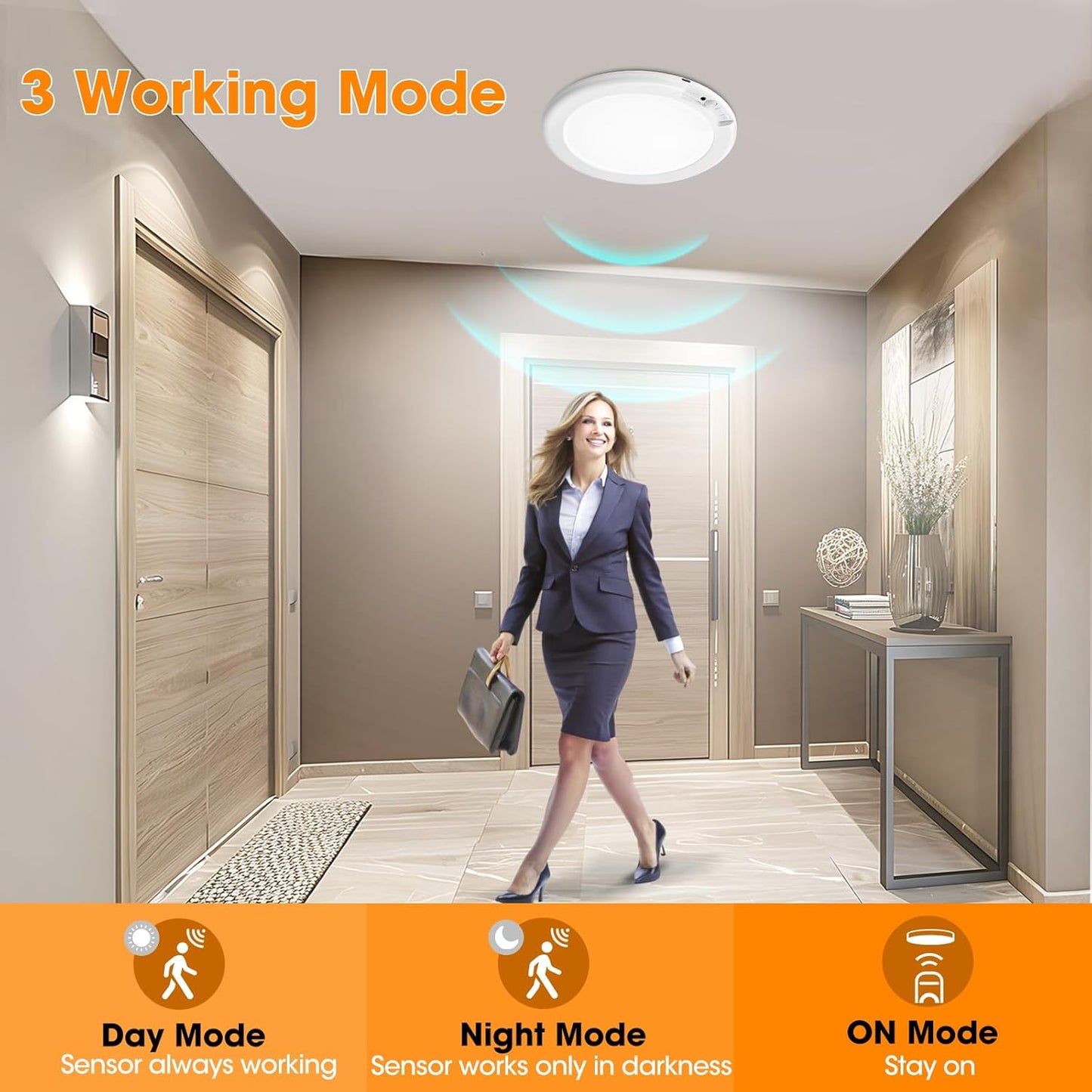 Wireless Automatic Motion Sensor Ceiling Light