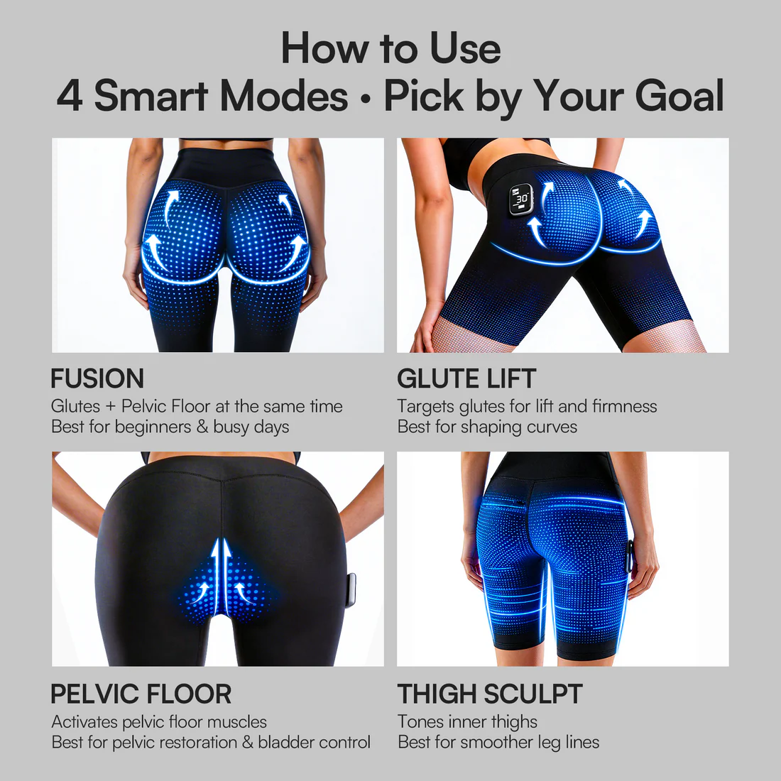 3-in-1 Wireless Toning Shorts for Women