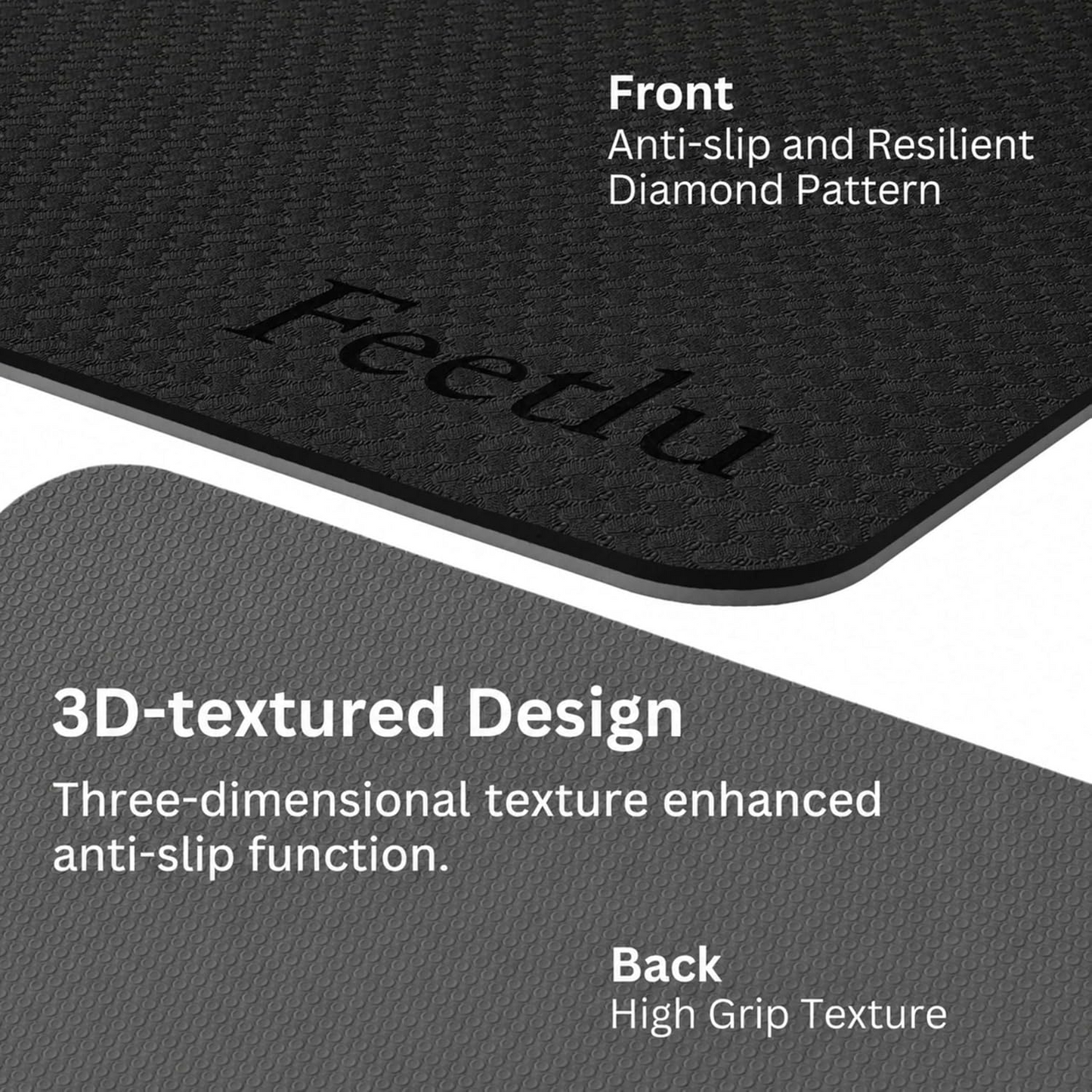 72 x 24 Inch Extra Thick 10mm NBR Foam Yoga Mat with Carry Strap